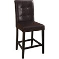 thumbnail image 1 of 2 Piece Dining Set Wooden Chairs Button Tufted Height Chairs Small Kitchen Dinette Set - Brown, 1 of 3