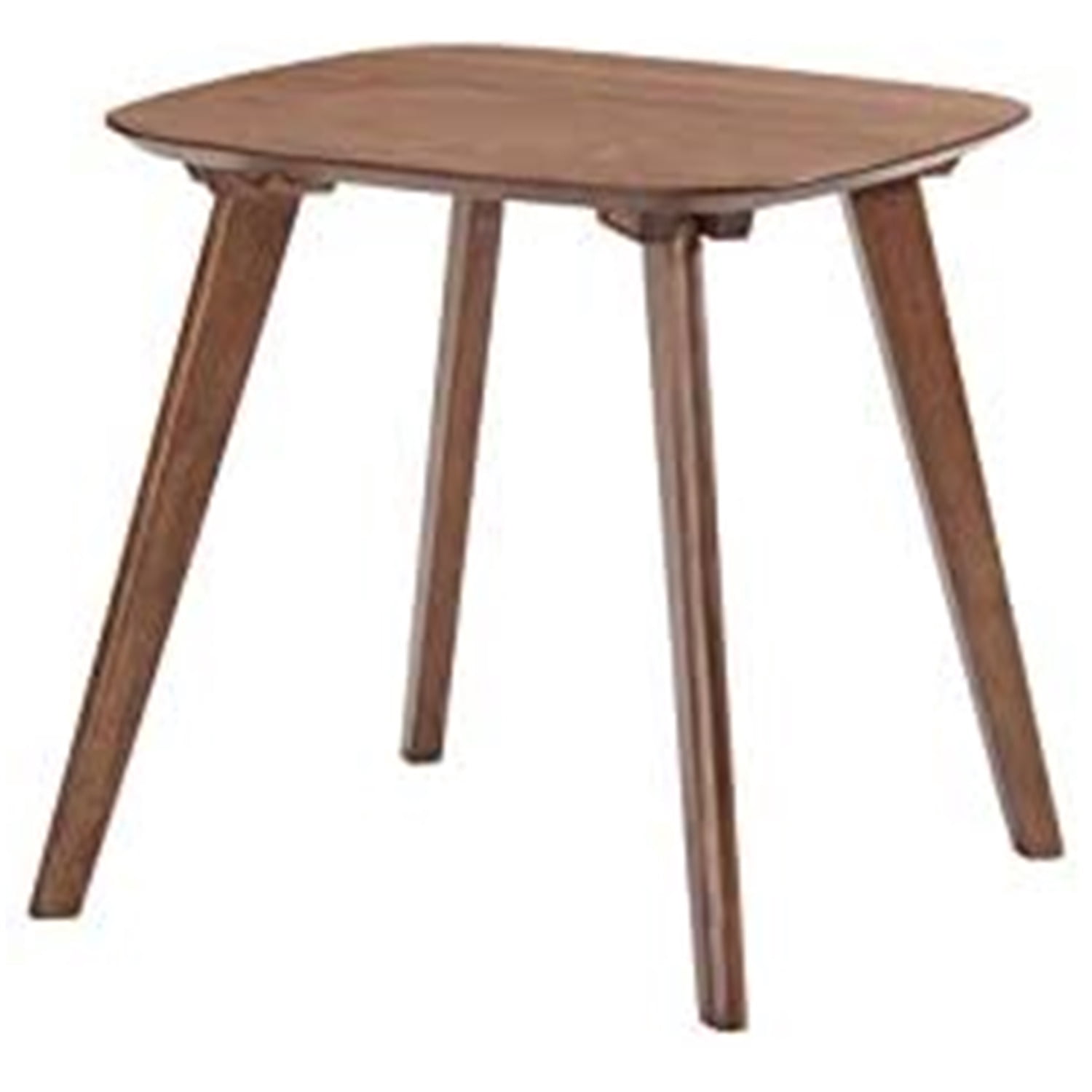 Modern End Table - 20 Inch Accent Table with Curved Top & Round Legs ...
