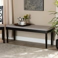 thumbnail image 1 of Modern Fabric Dining Bench - Grey Upholstered Wood Bench with Turned Legs - 47.8" Long, 1 of 2