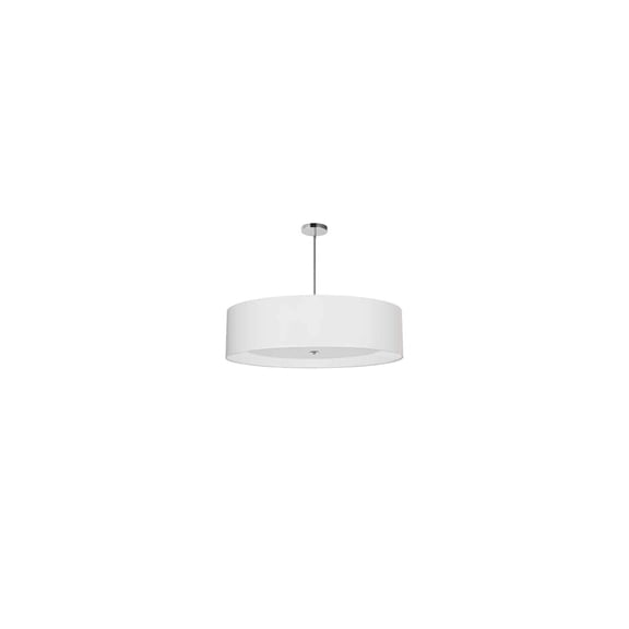 Homestock Eclectic Exclusivity 4 Light Pendant Polished Chrome, White W/White Diffuser