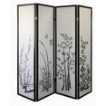 thumbnail image 1 of Homestock Eclectic Exclusivity 4-Panel Room Divider - Floral, 1 of 1