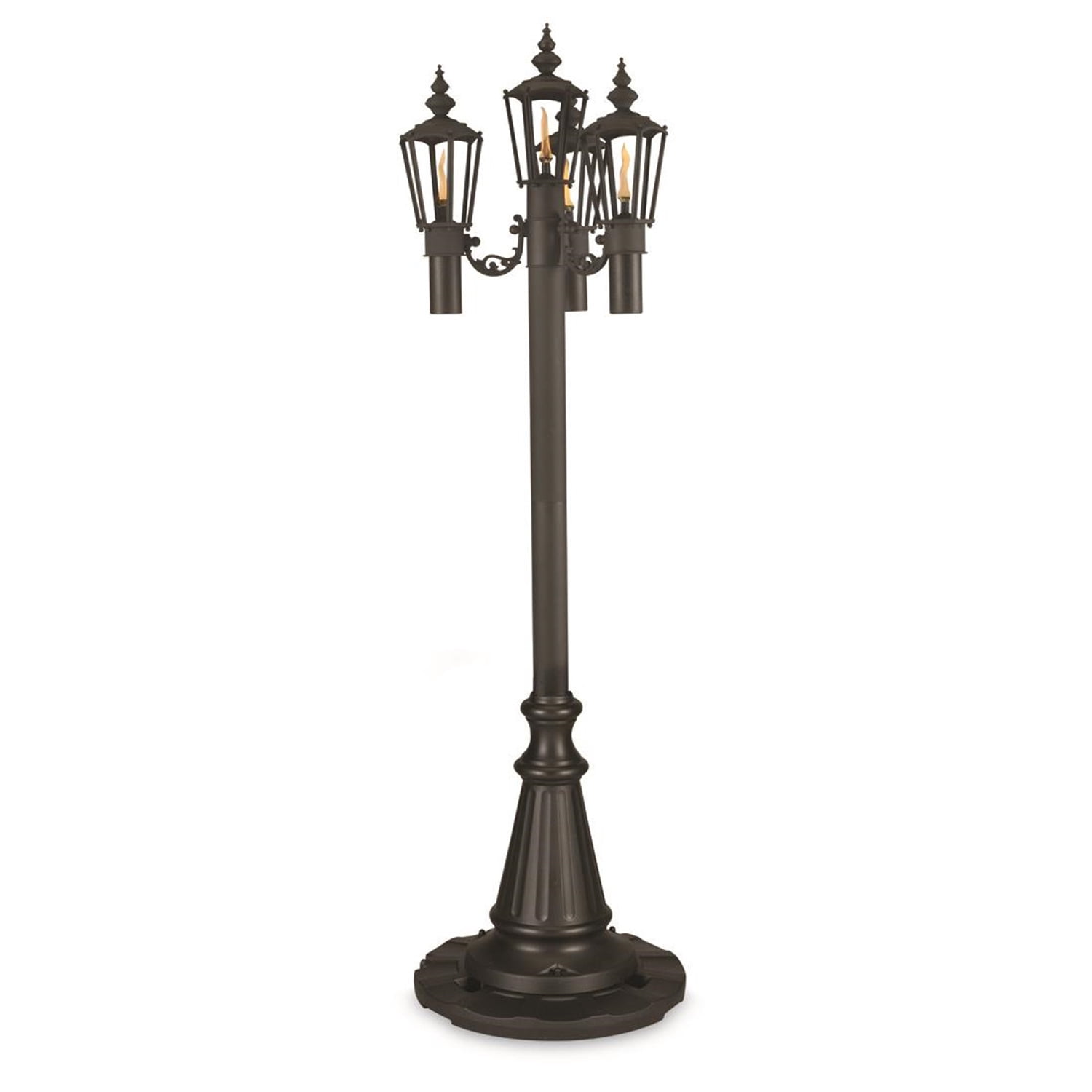 Outdoor Lantern - 4 Flame Citronella Torch - Patio Garden Decor - Durable Metal Design