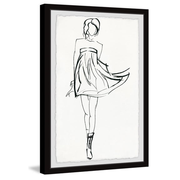 Contemporary Framed Painting Print - 30x20" Abstract Wall Decor - Modern Digital Art for Home