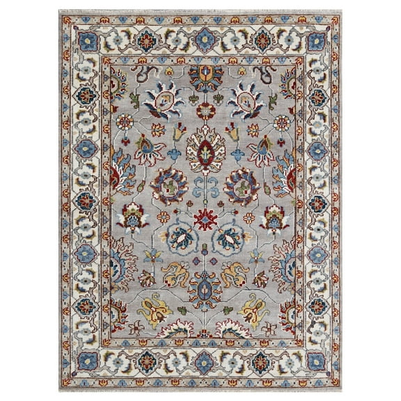 Traditional Wool Bidjar Rug - 8x10 Area Rug - Navy Red Oriental Design - Hand Knotted Floor Covering