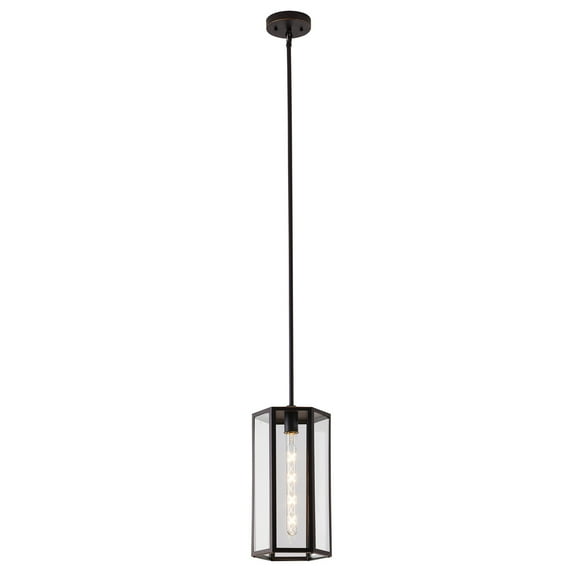 Outdoor Pendant Light Farmhouse, Hanging Ceiling Light Fixture, Metal Glass Lantern for Patio Porch