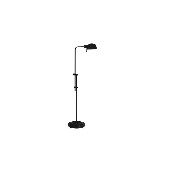 Homestock French Country 1 Light Incan Adjustable Pharmacy Floor Lamp, Matte Black