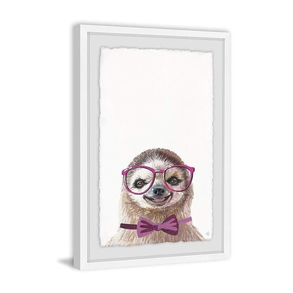 Sloth Wall Art Print - Framed Canvas - Home Decor for Living Room - 45" x 30"