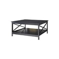 thumbnail image 1 of Homestock French Fabulous Square Coffee Table, 36-Inch, Durable Material, 36" W X 36" D X 18" H - A Stylish Addition To Elevate Your Home Decor!-Color:Black, 1 of 5