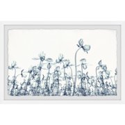 Floral Wall Art Print Framed, French Flowers Bloom Decor, 12x8 Inch Modern Home Painting