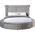 thumbnail image 1 of King Bed - Upholstered Velvet Platform Bed Frame - Modern Bedroom Furniture, 1 of 6