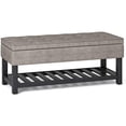 thumbnail image 1 of Homestock Global Glam  44 Inch Wide Traditional Rectangle Storage Ottoman Bench With Open Bottom, 1 of 45