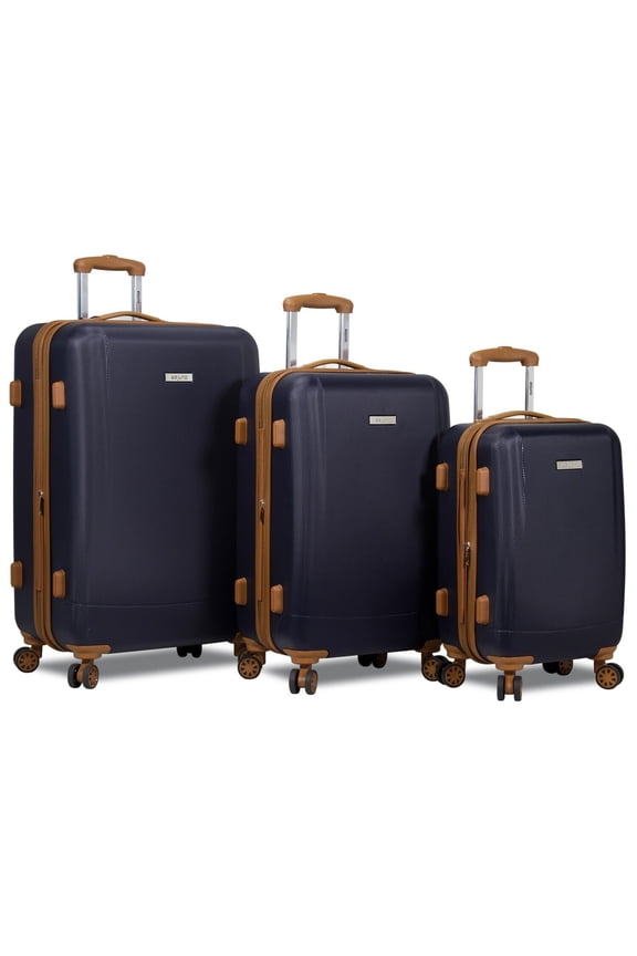 Homestock Gothic Glamour 3-Pc Hardside Spinner Tsa Combination Lock Luggage Set - Navy - (Abs Shell, Tsa Lock, Spinner Wheels, Expands 2 Inches, Dimensions: 20" X 13" X 9")