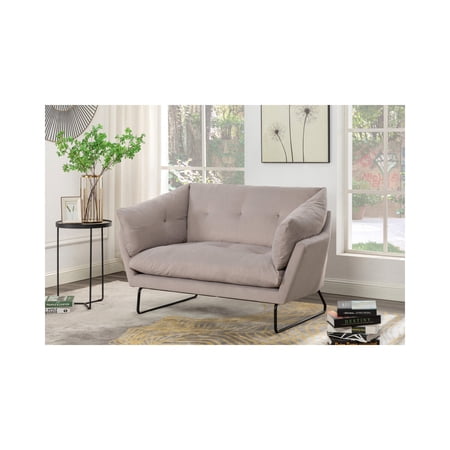 Homestock Gothic Glamour Velvet Contemporary Loveseat