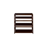Gothic Folding Bookcase - Solid Wood Book Shelf, 12x30x34 Inch - Living Room Storage Cabinet