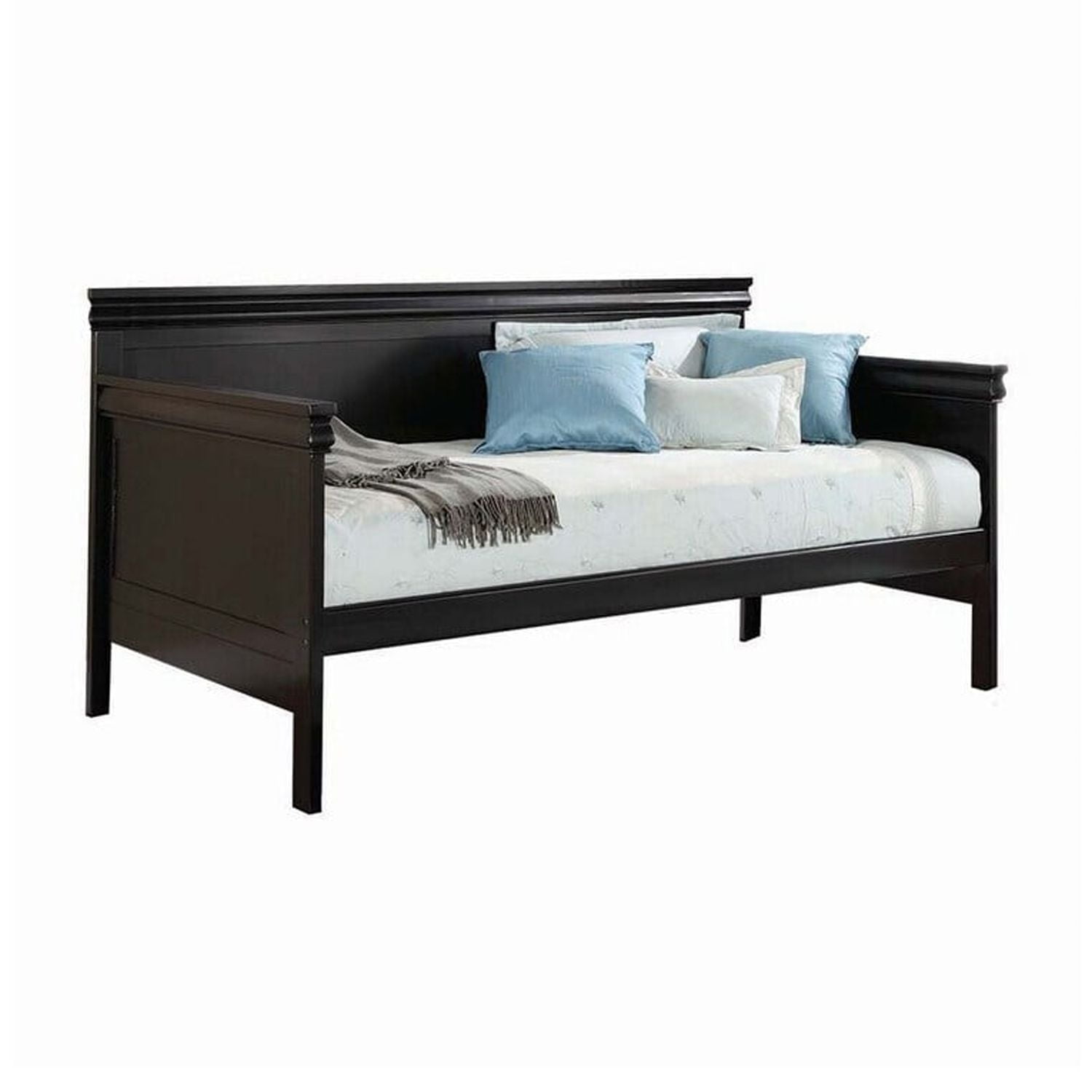 Gothic Grace Daybed - Twin Size Wood Bed Frame with Headboard - Black Bedroom  Furniture - Walmart.com, image size:1500x1500