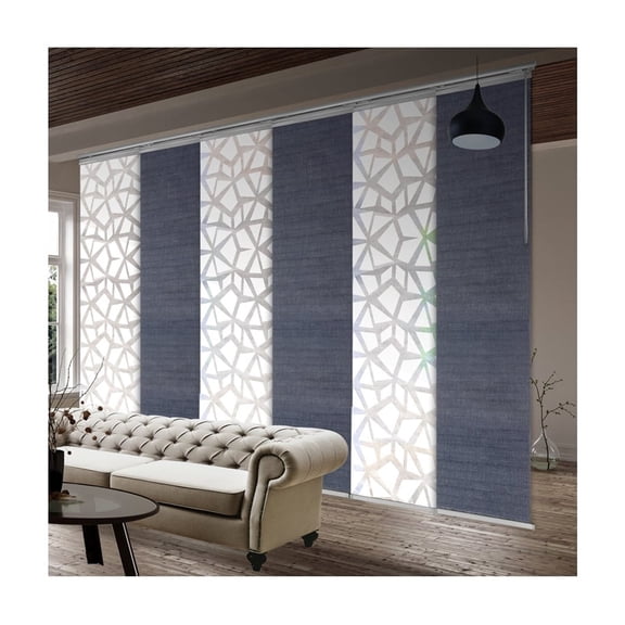 Hollywood Regency Panel Track System - Adjustable Steel Room Divider70-130" Wide