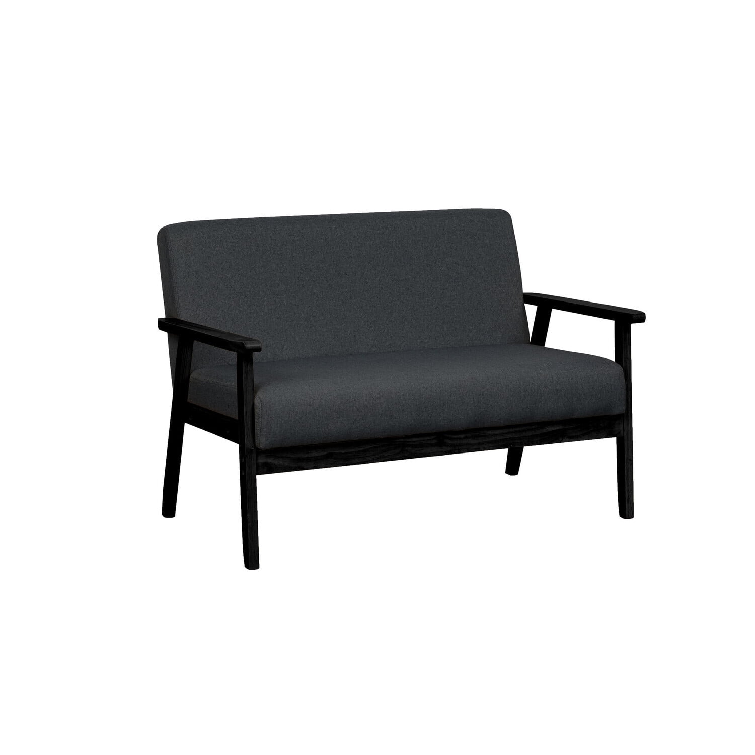 Homestock Industrial Luxe Dark Gray Loveseat