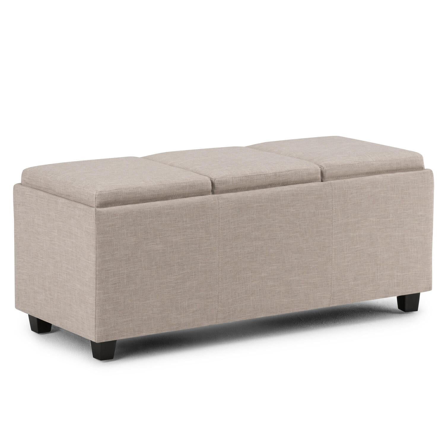 Homestock Island Interiors 42 Inch Wide Rectangle Storage Ottoman ...