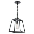 thumbnail image 1 of Mini Pendant Light Cage Lantern Black Ceiling Light - Modern Industrial Lighting, 1 of 4