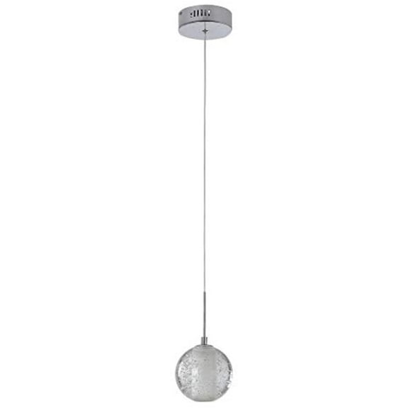 Homestock Lakefront Luxury Single Pendant Lighting, Metal Material, Hanging, Ceiling Mount, Corded Electric Power Source, Crystal Embellishment - 13.78 X 7.48 X 6.69 Inches