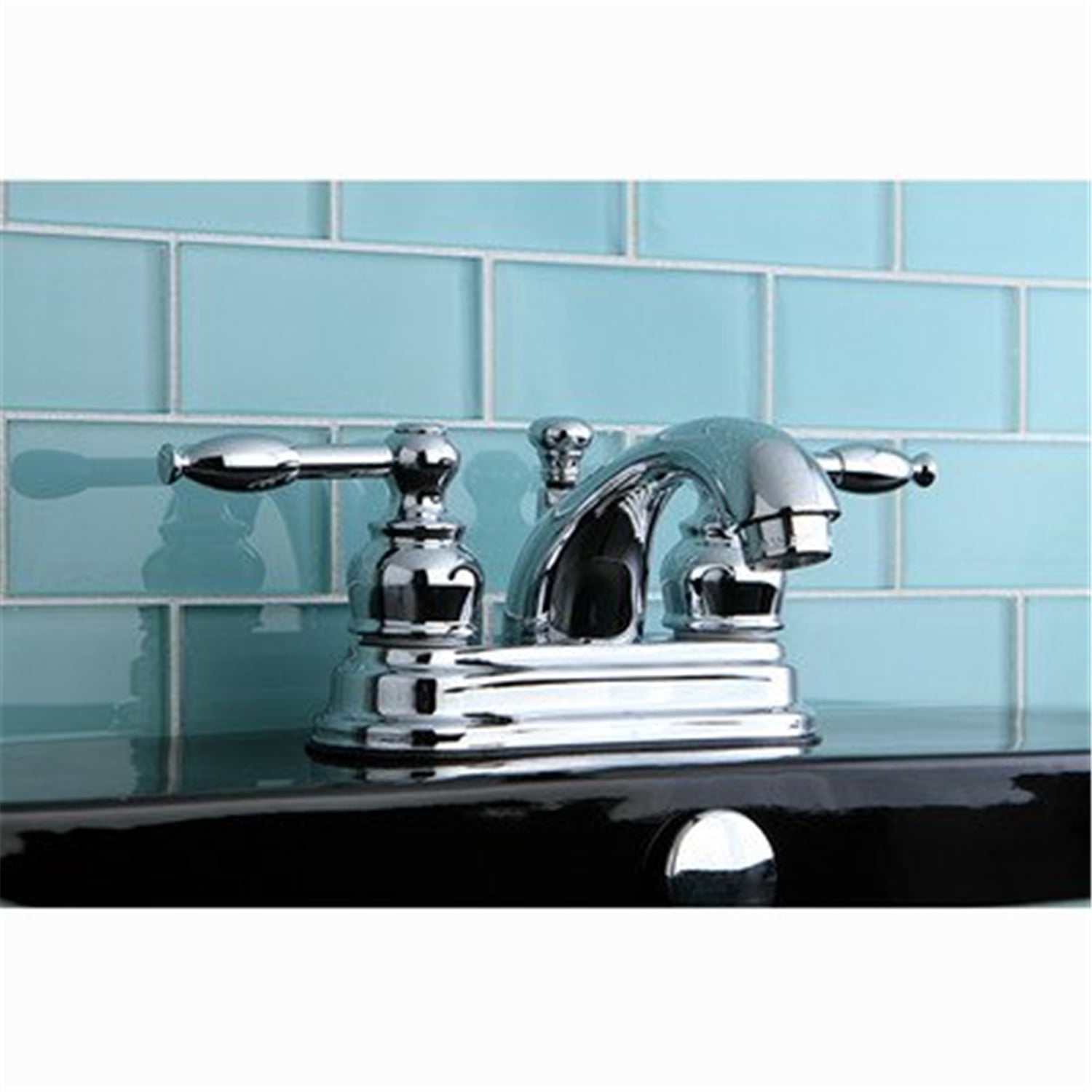 Elements Of Design St. Charles Centerset Bathroom Faucet - 4 Inch, Polished Chrome With Pop-Up