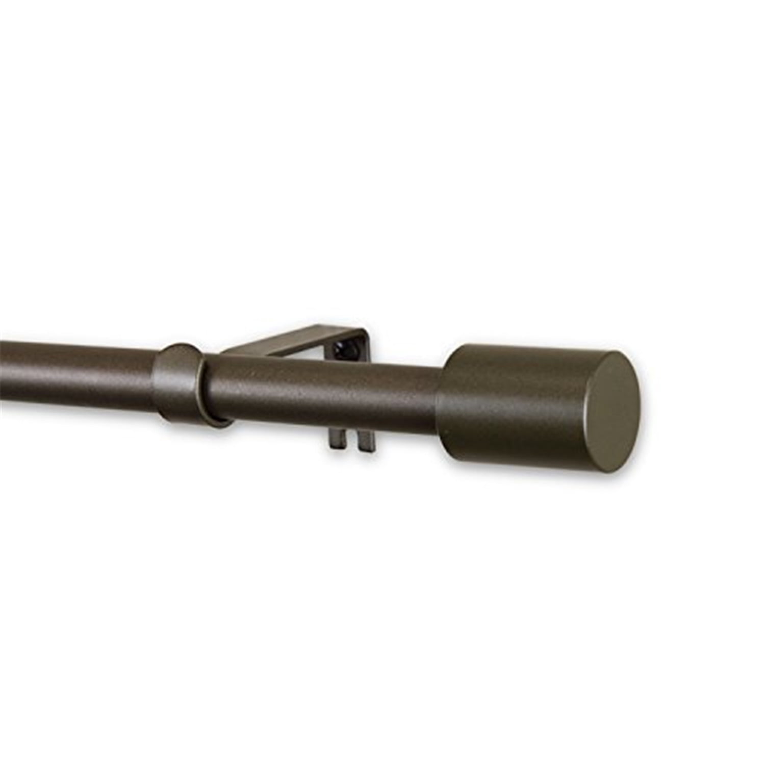 Antique Brass Curtain Rod - Medieval Style, Adjustable Length 28-48", Metal Window Rod with Finials
