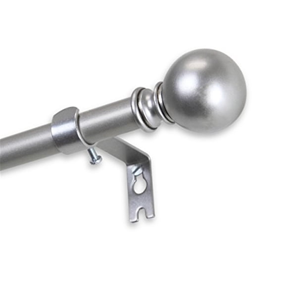 Decorative Window Curtain Rod - Satin Nickel Finish, Wall Mounted, Includes HardwareBrackets, Home Decor