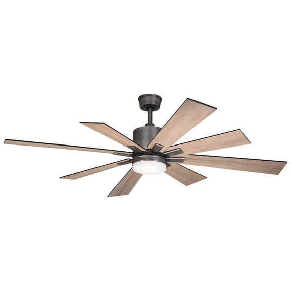 Ceiling Fan with Light & Remote - 60 Inch Dark Nickel Indoor Fan