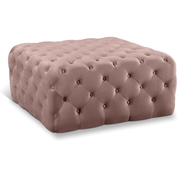 Homestock Mediterranean Mingle Velvet Ottoman/Bench