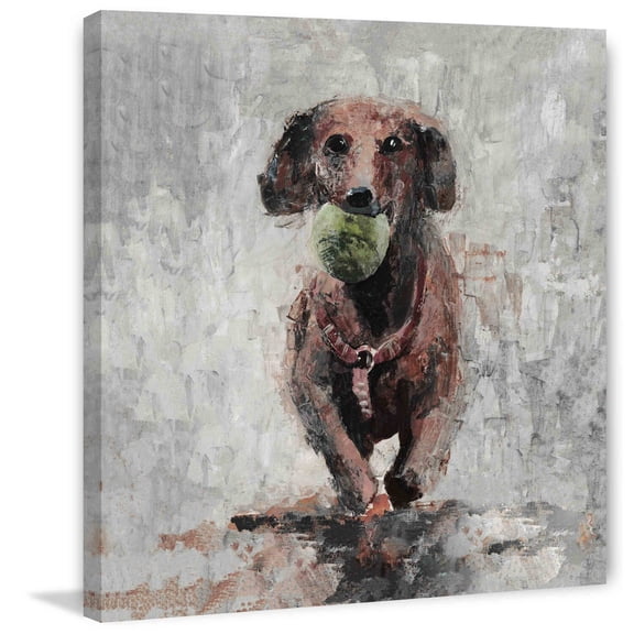 Modern Canvas Wall Art - Throw The Ball Painting Print on Canvas - Home Decor - 24x24 inch