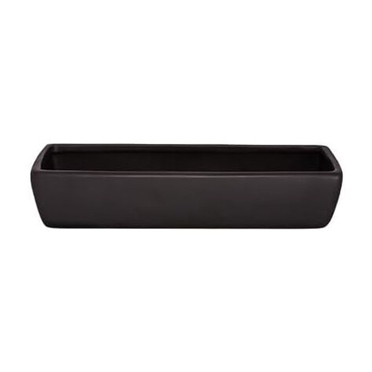 Homestock Modern Marvel Ceramic Low Pot Rectangle