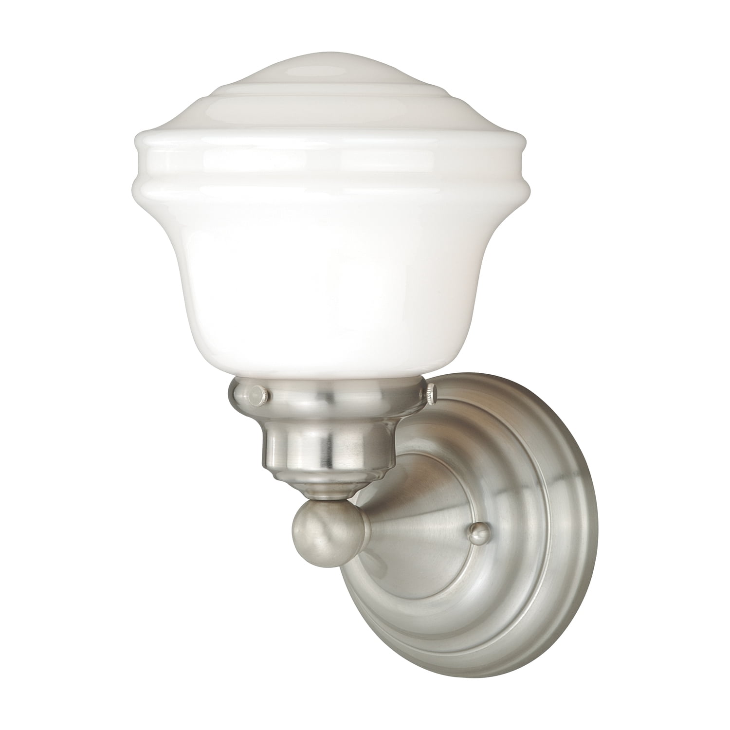 Bathroom Wall Light Fixture - 1 Light Modern Vanity Light Satin Nickel Finish