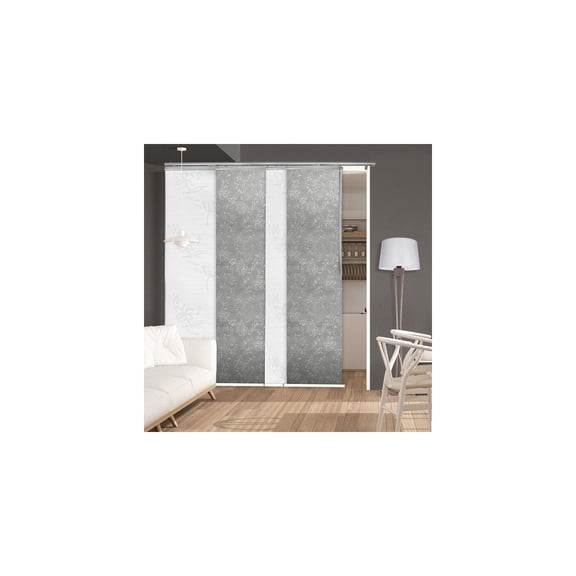 Modern Room Divider PanelsDecorative Screen PartitionAdjustable Track SystemSteel Design88" Length