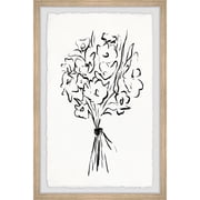 Mountain Flower Canvas Wall Art - Framed Painting Print - Large Modern Home Decor - 12x18 Inch