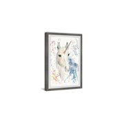 Unicorn Wall Art Framed Print - Fantasy Mountain Majesty Canvas Painting for Living Room Decor - 20x30 Inches
