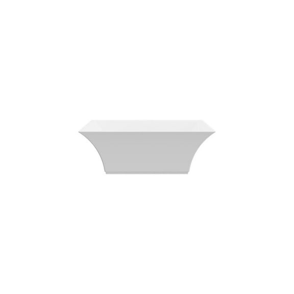 Freestanding Soaking Tub - Acrylic Center Drain Tub, 67 Inch Luxury Bathtub, White Finish