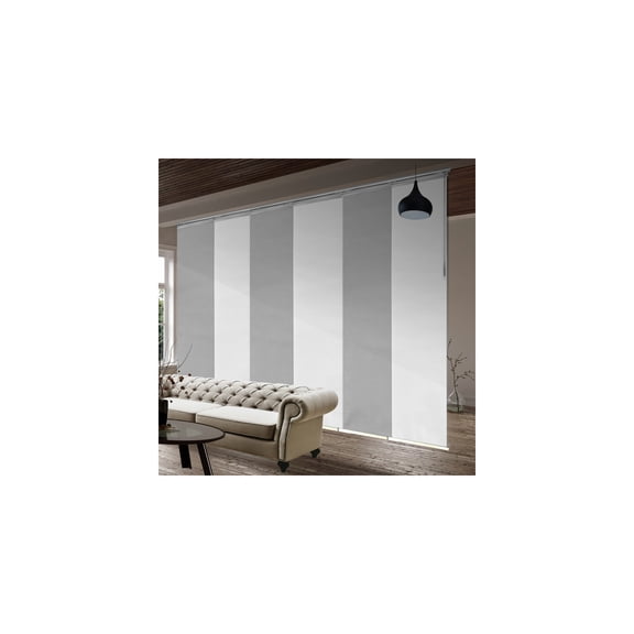 Adjustable Panel Track SystemRoom Divider Wall6 Panel BlindsSteel Curtain Track70-130" Width