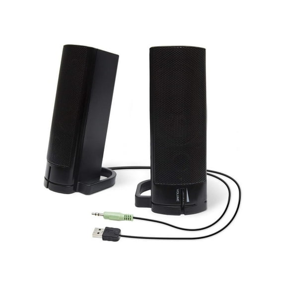 Desktop Monitor Speaker Sound Bar - Stereo Audio for PC & Computer - Compact Sound System