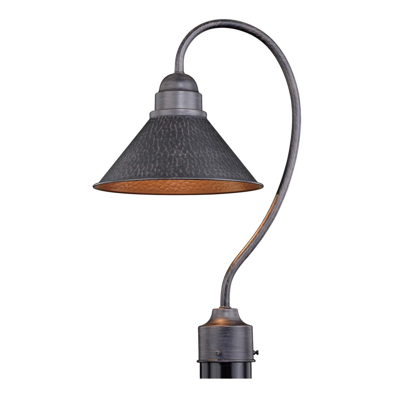 Homestock Natural Beauty 1 Light Black Dark Sky Outdoor Dome Barn Post Light