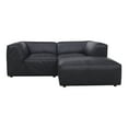 thumbnail image 1 of Modular Sectional Sofa - Black Leather Living Room Seating - Home Furniture, 1 of 1