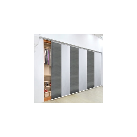 Adjustable Panel Track SystemRoom Divider PanelsSteel BlindsCustomizable Window Treatment 130"