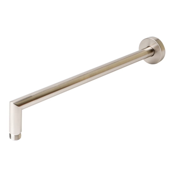 Homestock Naturally Nice Brushed Nickel 16" Round Wall Shower Arm - 15.75"L X 2.75"W X 0.9"H, Wall Mounted, Brass Material, Shower Arm Included