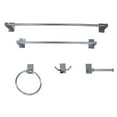 thumbnail image 1 of Homestock Neo-Classical Nostalgia 5-Piece Bathroom Accessory Set, Polished Chrome, Includes 24" Bar, 18" Bar, Ring, Robe Hook, TP Holder, 1 of 2