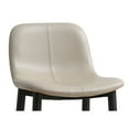 thumbnail image 1 of Neo-Classical Counter Stool - Taupe Faux Leather, Fixed Height, Metal Legs - Kitchen Bar Dining, 1 of 10