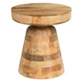 thumbnail image 1 of Homestock Neo-Classical Nostalgia Solid Mango Wood Wide Round Accent Table With Fully Assembled, 1 of 24