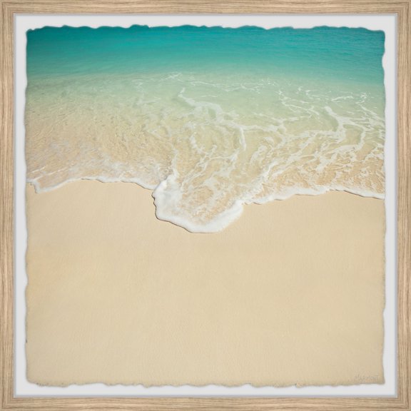 Summer Beach Canvas Wall Art Print - Tropical Ocean Scene, Framed Coastal Home Decor, Large Wall Decor