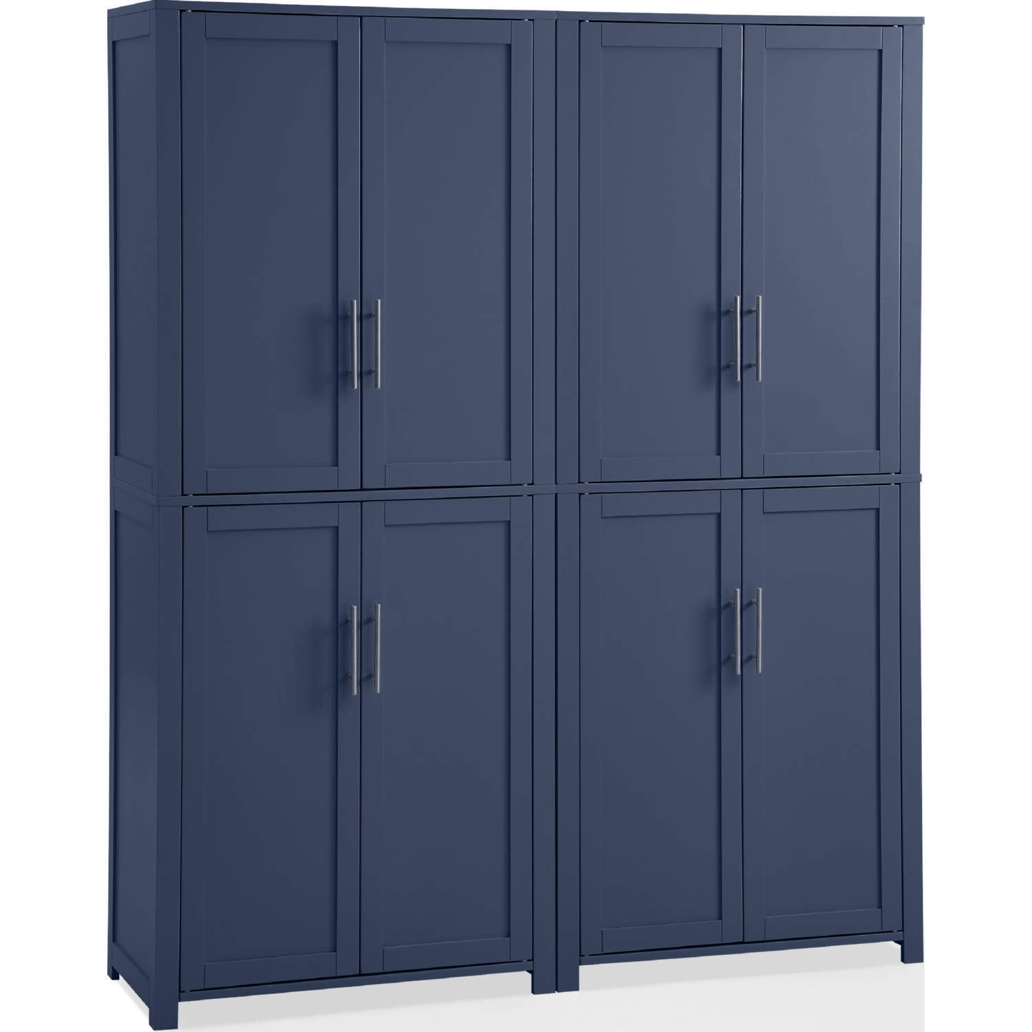Savannah Navy 67" Shaker Style Kitchen Storage Pantry Set