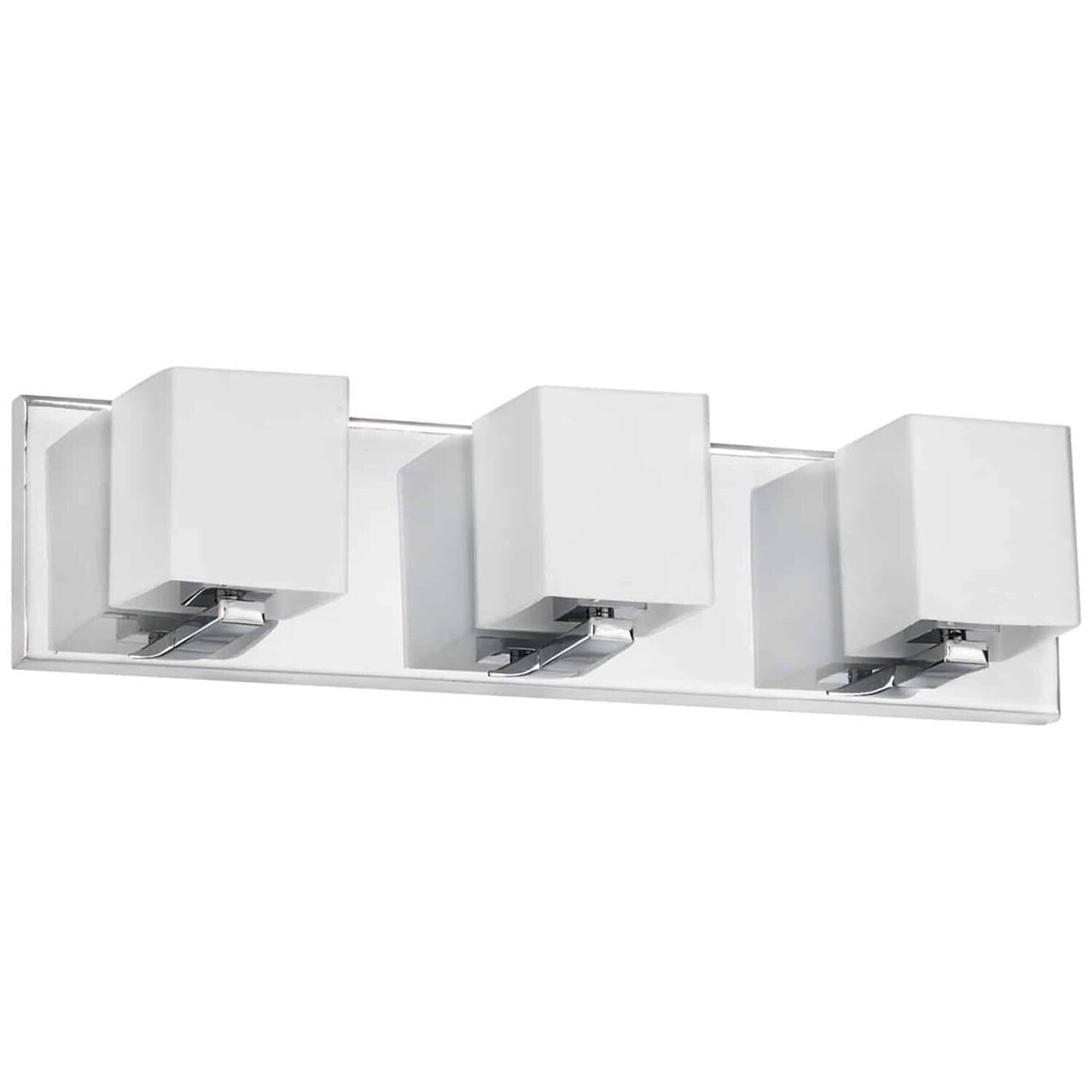 3 Light Vanity Light Fixture, Old World Style Bathroom Lighting, Chrome Finish