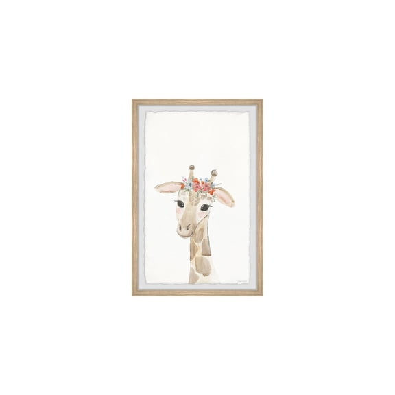 Giraffe Canvas Wall Art Print - Watercolor Animal Painting on Wrapped Canvas - Home Decor for Living Room