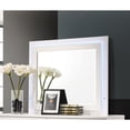 thumbnail image 1 of Homestock Old World Opulence Mirror Glossy White With Light - 46"W X 1.25"D X 37.5"H. High-Gloss White, Lighting, Clean Design, 39.69 Lbs Weight, Asian Hardwood And Mdf, Assembly Required., 1 of 2